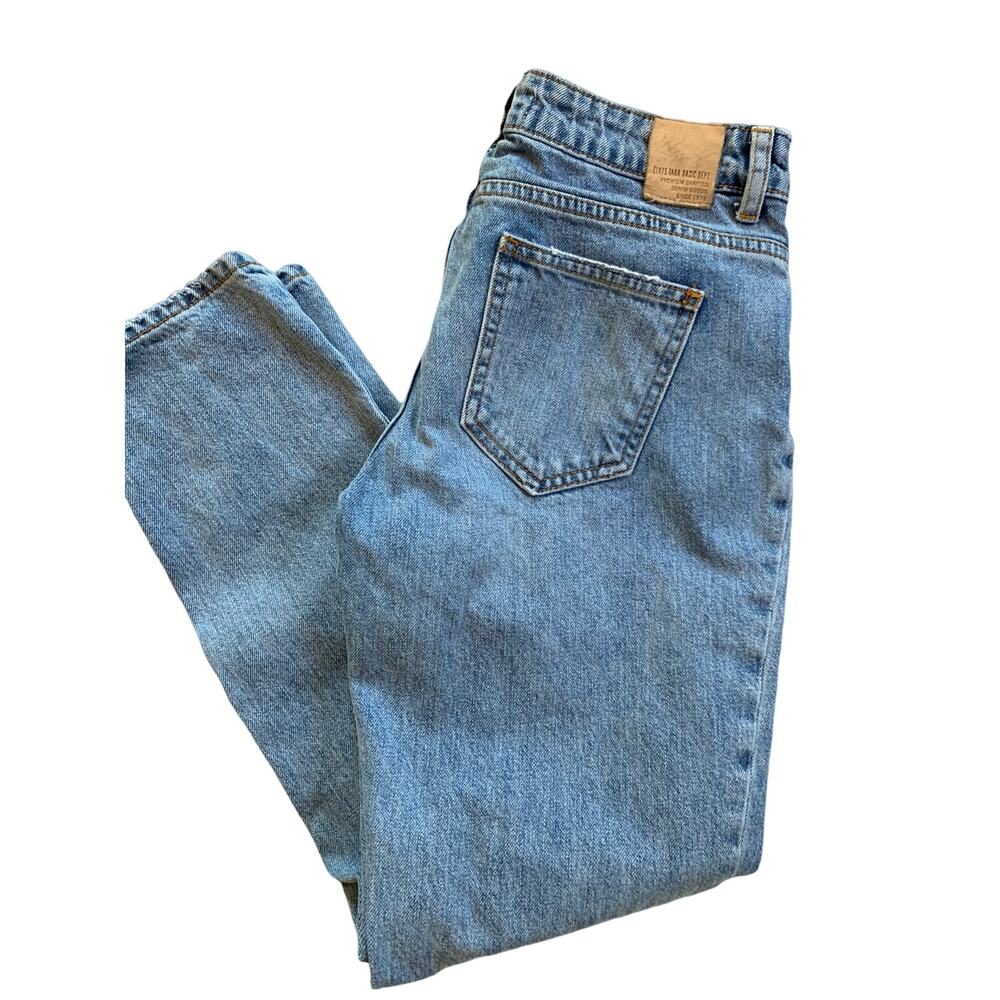 Zara Straight Leg Jeans Crystal Bezel Embellished 2